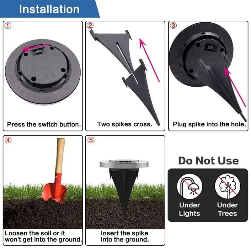 12 Pack Outdoor Stainless Steel Solar Lights view 7