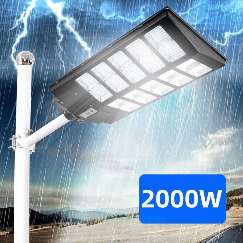 2000W LED Super Bright Outdoor Remote Control Solar Street Light view 2