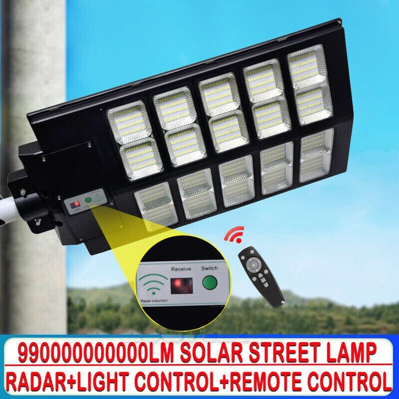 2000W LED Super Bright Outdoor Remote Control Solar Street Light view 3
