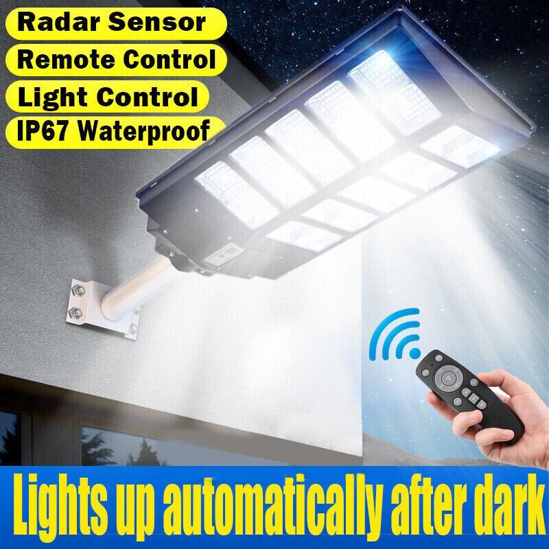 2000W LED Super Bright Outdoor Remote Control Solar Street Light view 8