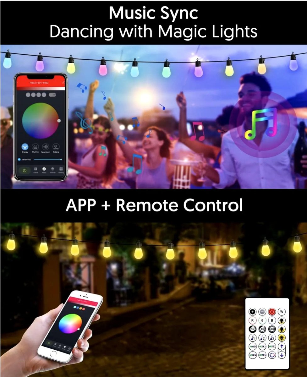 5W RGB Weatherproof LED Solar String Lights detail