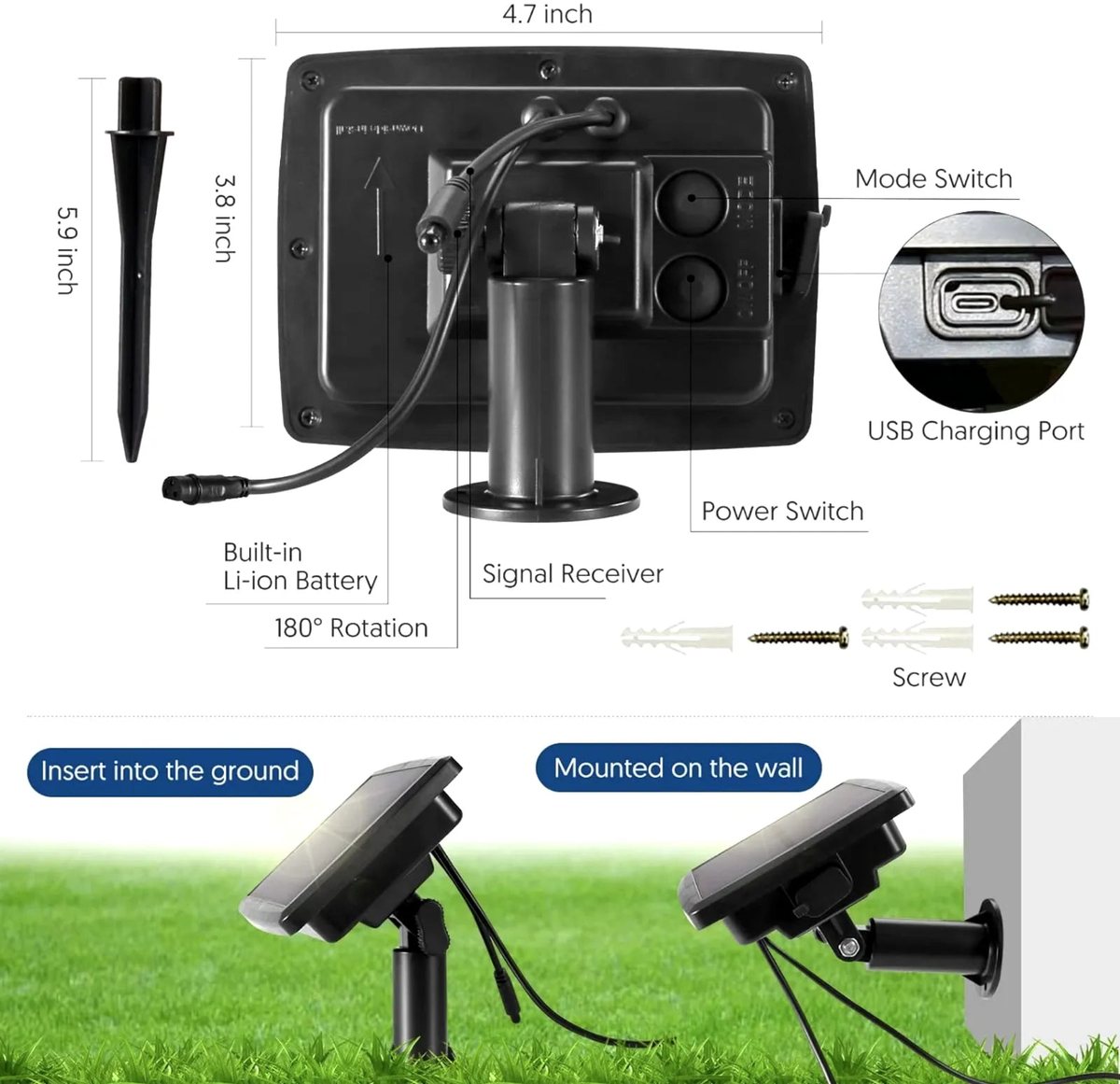 5W RGB Weatherproof LED Solar String Lights detail