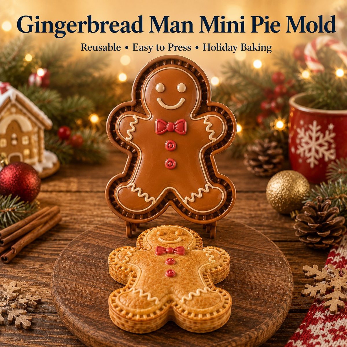 9-Design Christmas Mini Pie Mold Collection detail