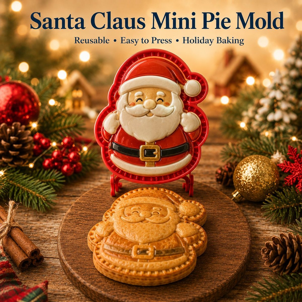 9-Design Christmas Mini Pie Mold Collection detail