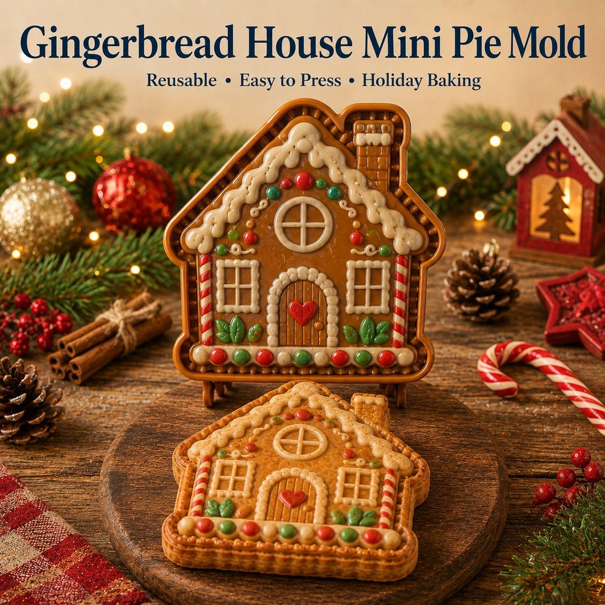 9-Design Christmas Mini Pie Mold Collection detail