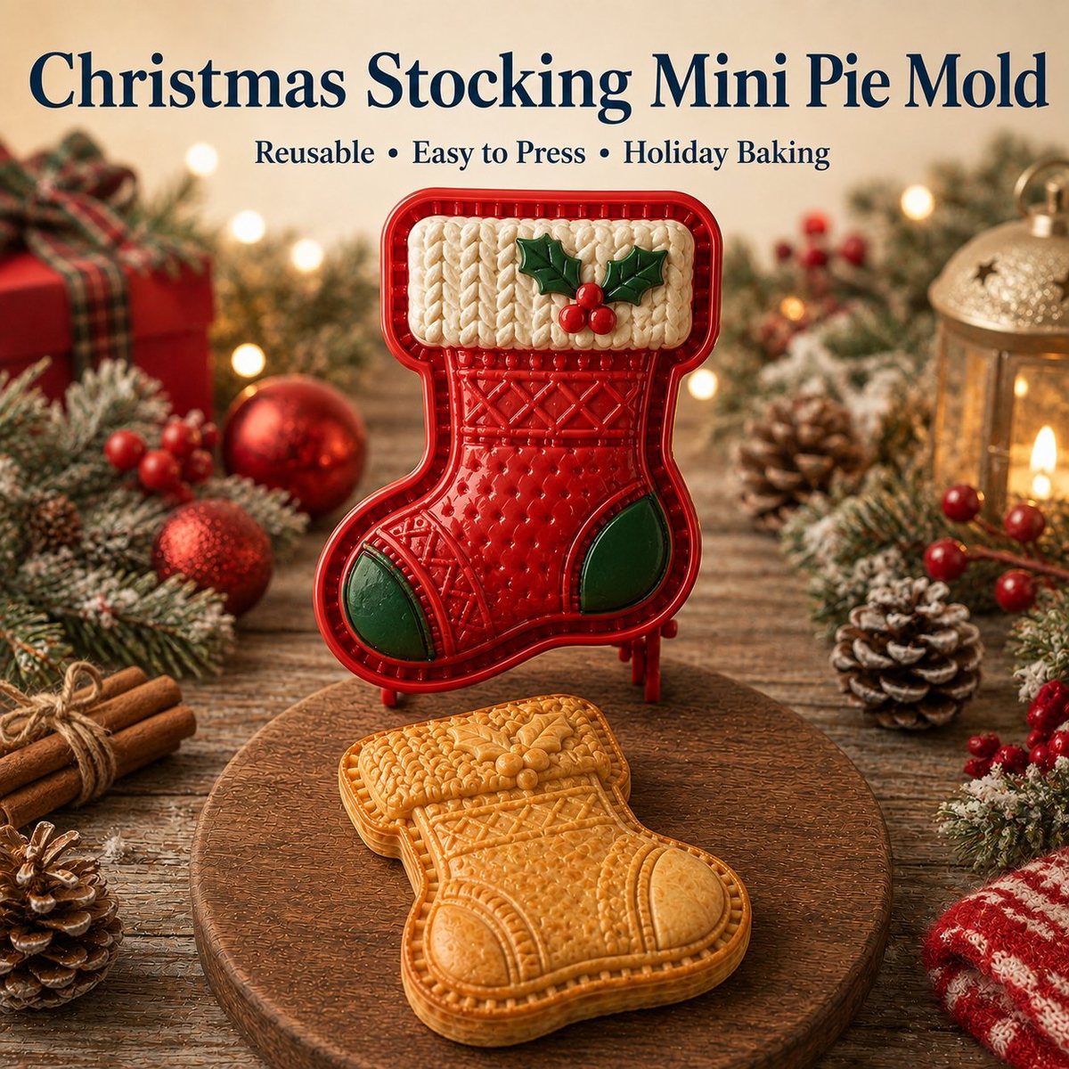 9-Design Christmas Mini Pie Mold Collection detail