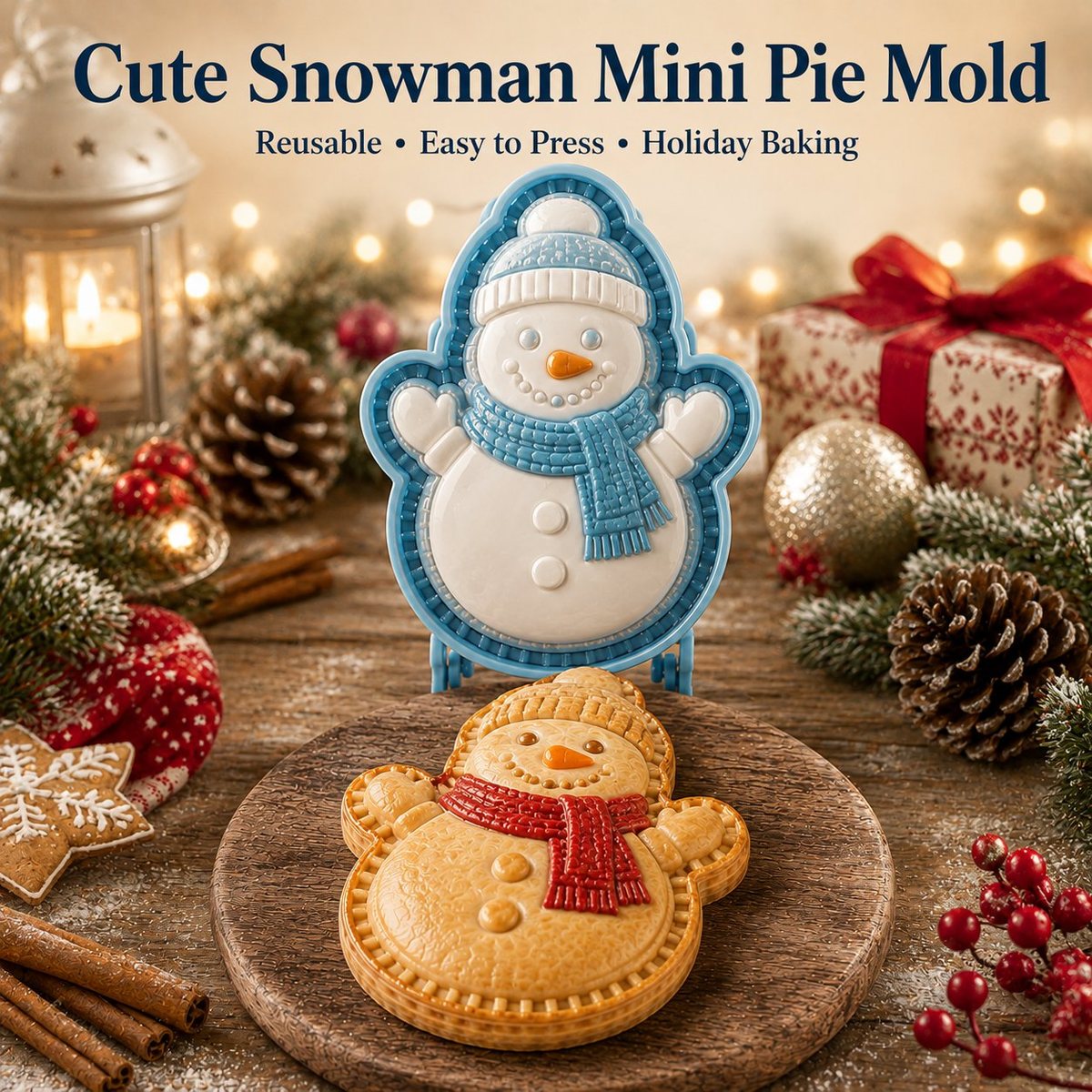 9-Design Christmas Mini Pie Mold Collection detail