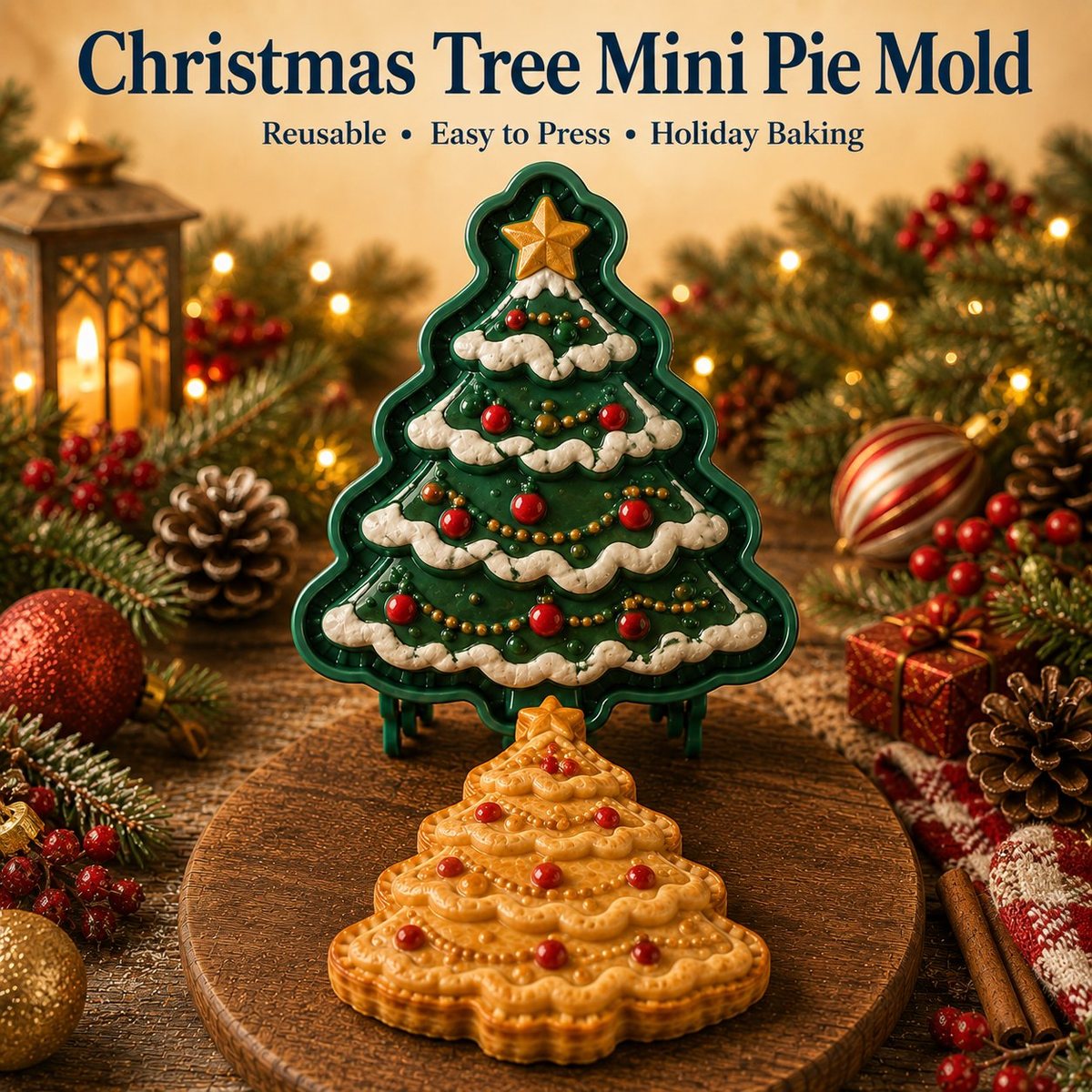 9-Design Christmas Mini Pie Mold Collection view 7