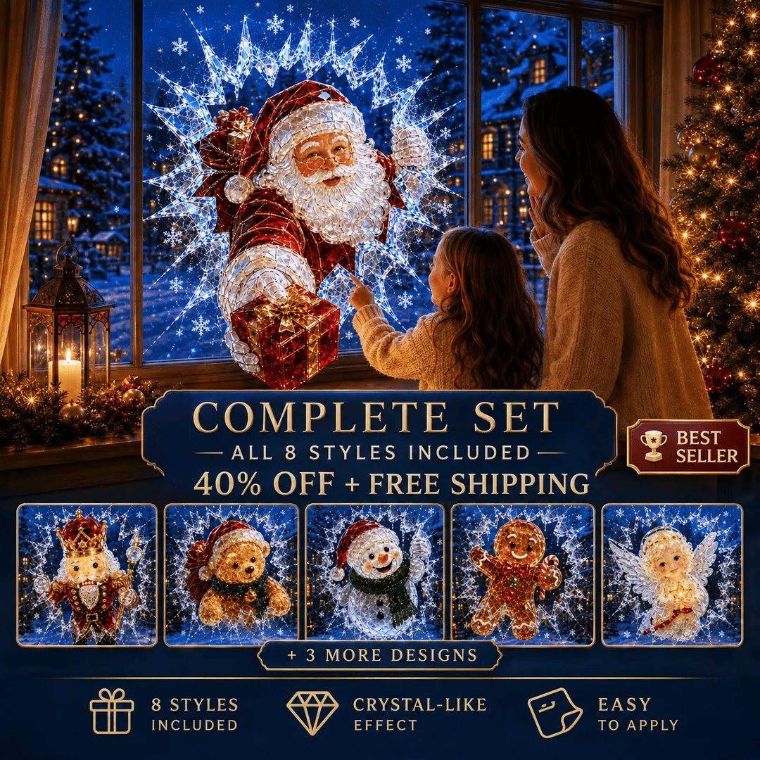 Crystal Christmas Break-In Window Decal