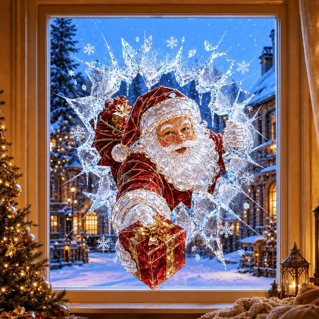 Crystal Christmas Break-In Window Decal view 2