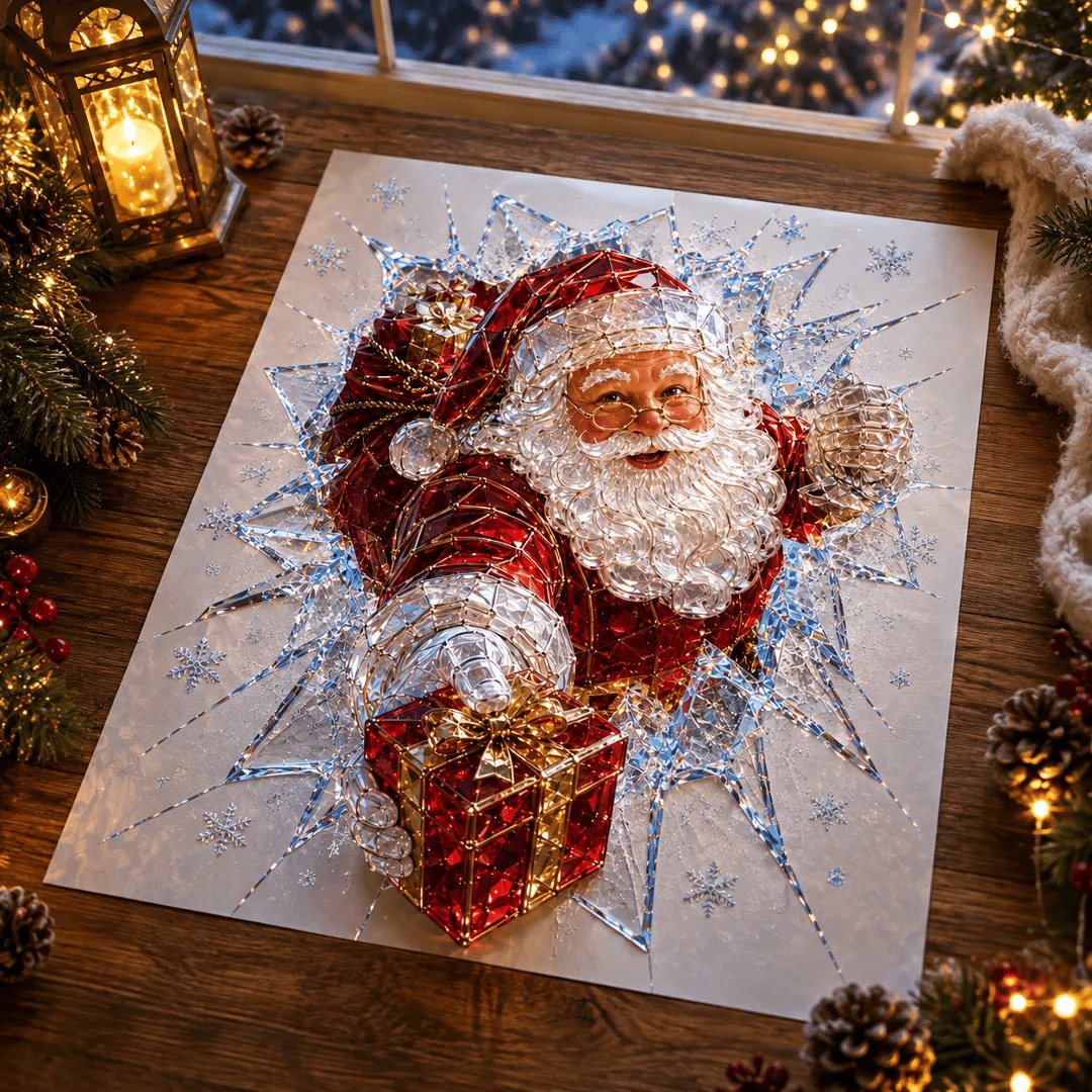 Crystal Christmas Break-In Window Decal view 4