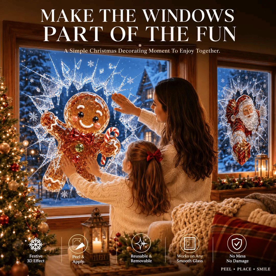 Crystal Christmas Break-In Window Decal view 6