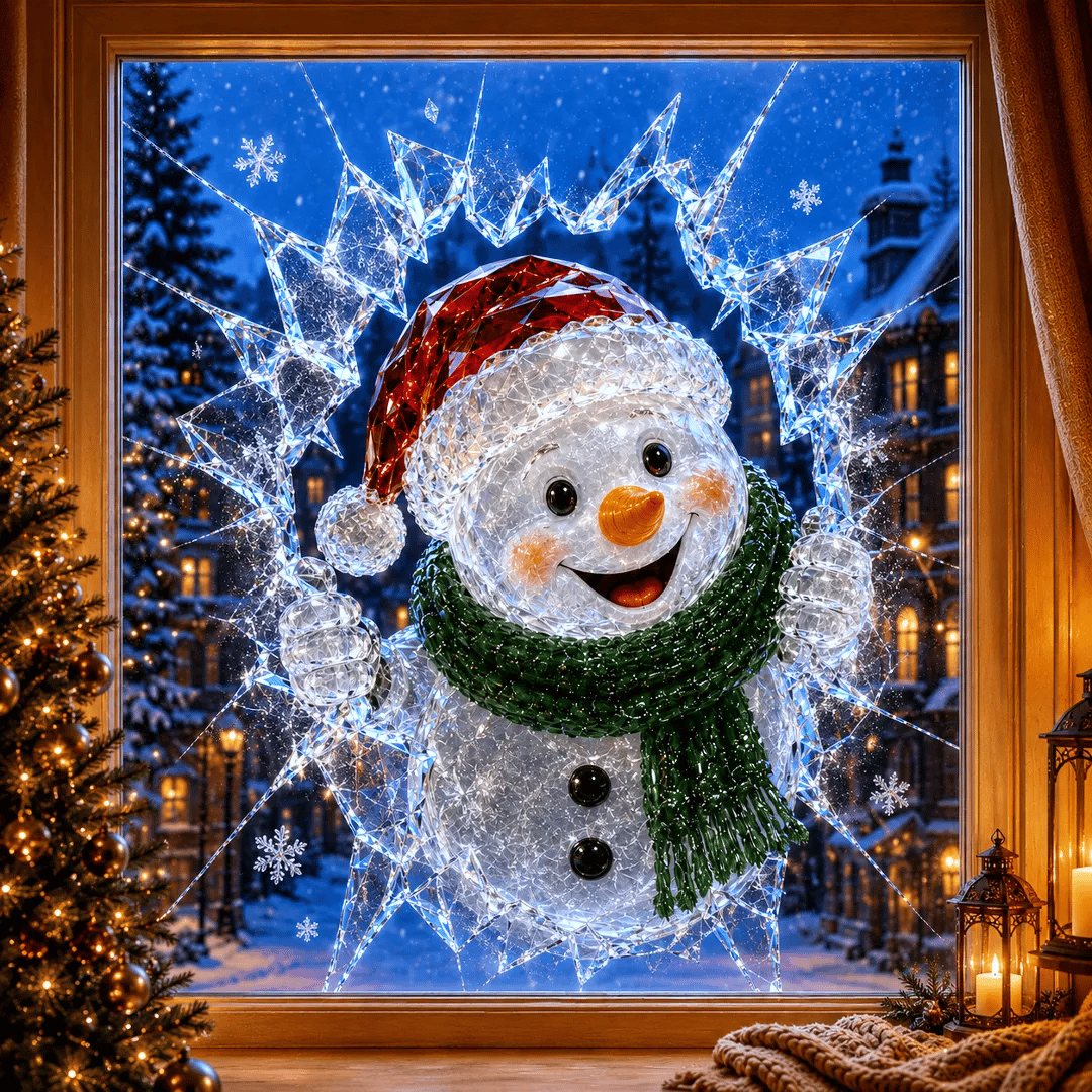 Crystal Christmas Break-In Window Decal view 7