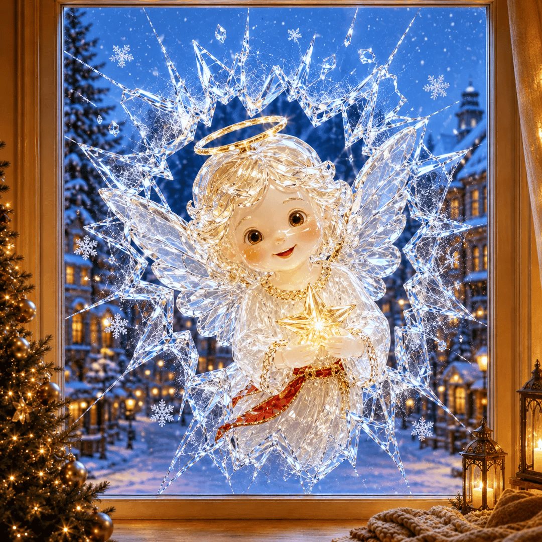 Crystal Christmas Break-In Window Decal view 8