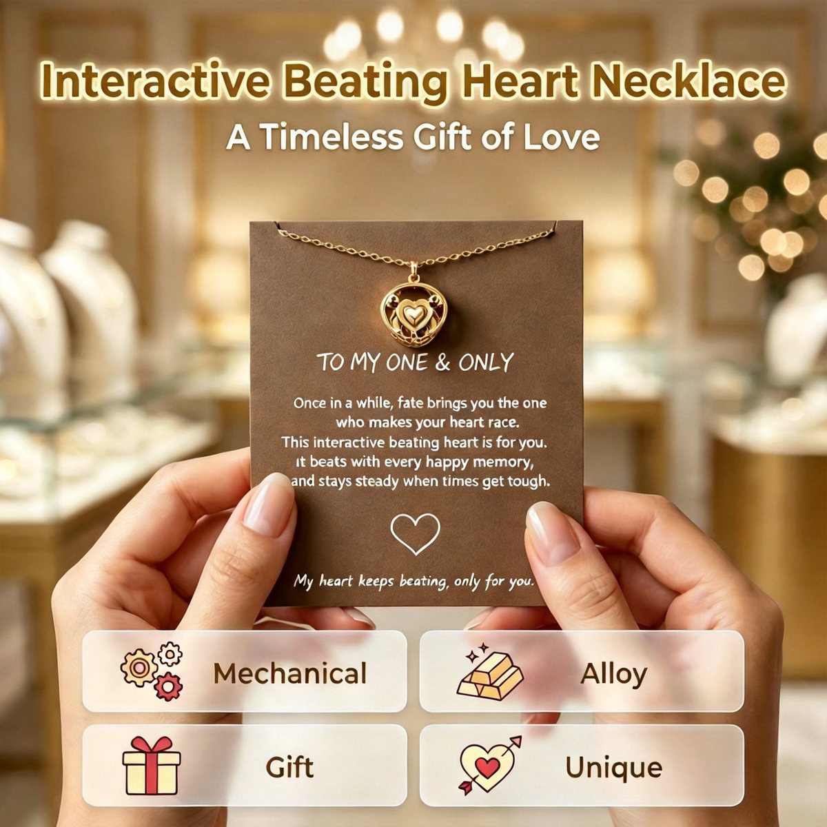 Heartbeat Mechanical Heart Pendant view 3