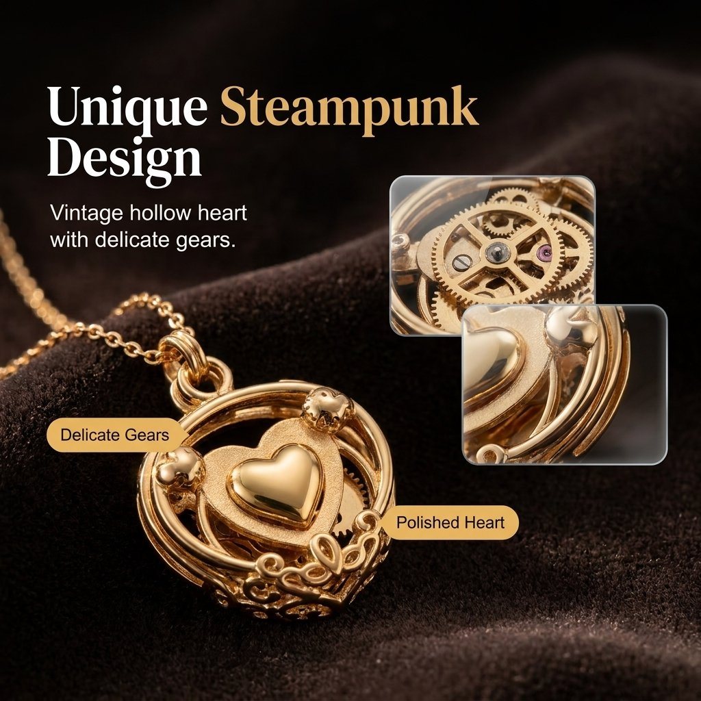 Heartbeat Mechanical Heart Pendant view 6
