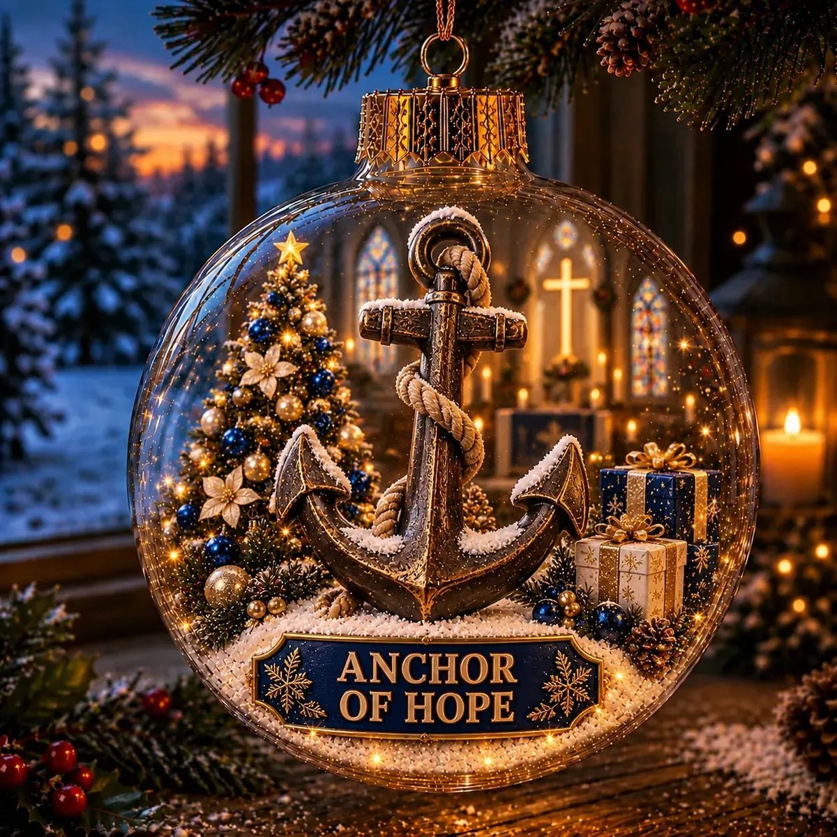 Light-Up Christian Faith Christmas Ornament view 5