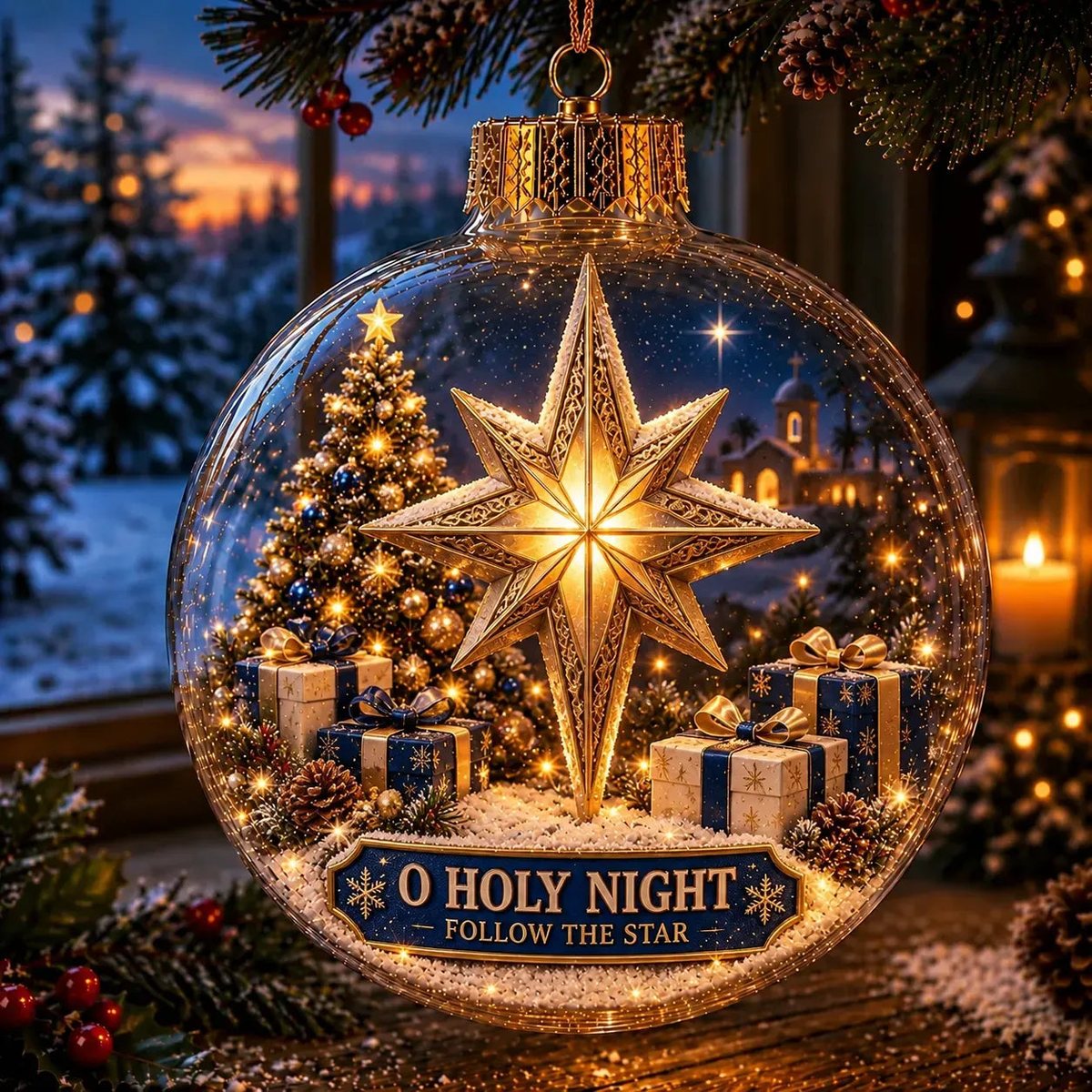 Light-Up Christian Faith Christmas Ornament view 8