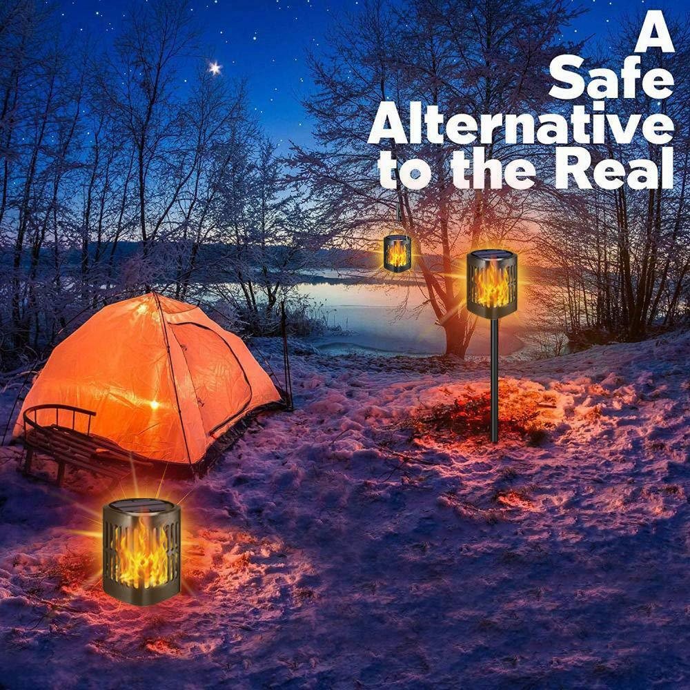 Solar LED Flame Lantern Light view 5